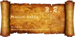 Musics Rella névjegykártya
